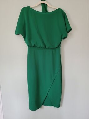 Emerald Green Blouson Midi Dress - Kensie - Size 6